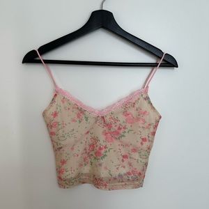 Floral lace cropped camisole (handmade on Etsy)